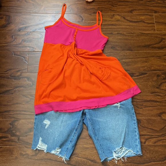 Bright coloured babydoll style top/dress in size L - Picture 10 of 10